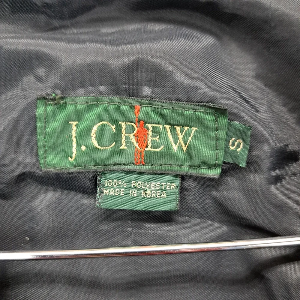 VTG J.Crew Gore-Tex Jacket Coat Mens Small Red Black Lightweight Full Zip Y2K